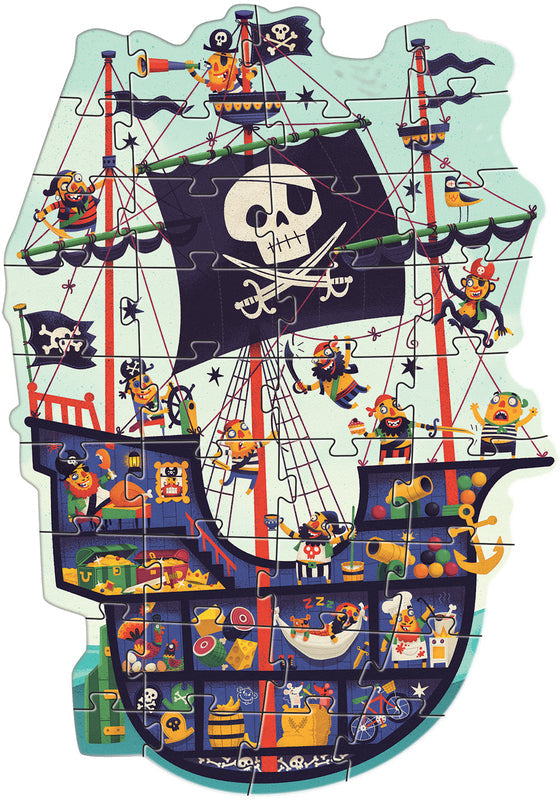 Giant Puzzle - The Pirate Ship 36pc Puzzle Djeco 