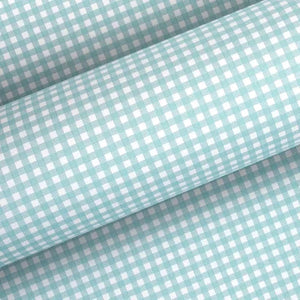 Gift Wrapping - Seafoam Gingham