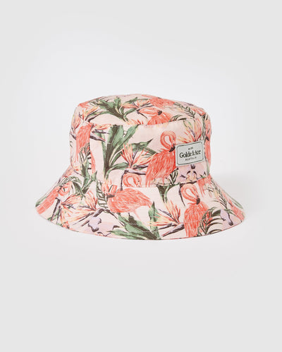Goldie & Ace Goldie Cotton Bucket Hat - Flamingo Pink Hats Goldie & Ace 
