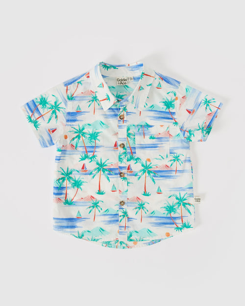 Goldie & Ace Holiday Cotton Shirt - Paradise White