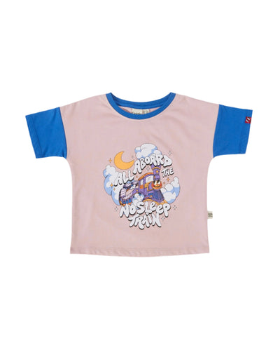 Goldie & Ace No Sleep Train T-Shirt - Lilac Short Sleeve T-Shirt Goldie & Ace 