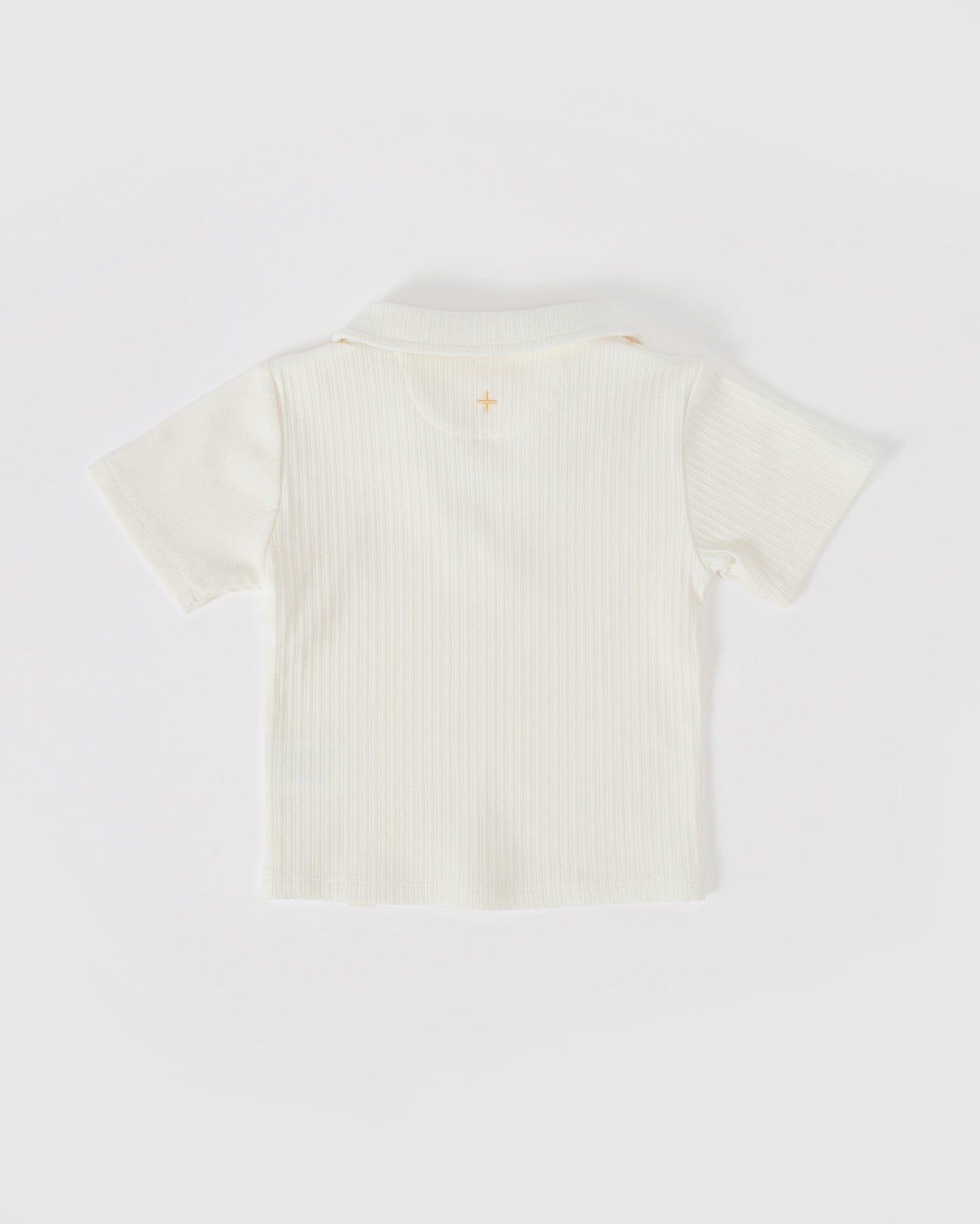 Goldie & Ace Pia Collared T-Shirt - Ivory Short Sleeve T-Shirt Goldie & Ace 