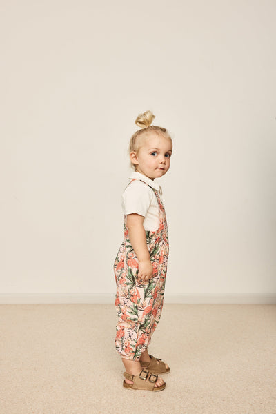 Goldie & Ace Tilly Cotton Overalls - Flamingo Pink Overall Goldie & Ace 