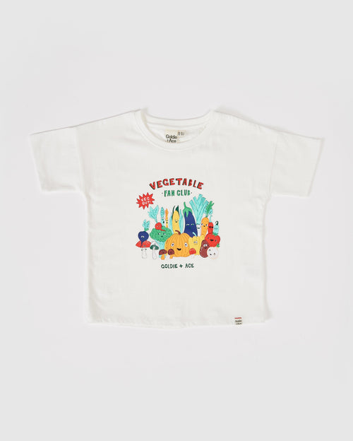 Goldie & Ace Vegetable Fan Club Print T-Shirt - Ivory