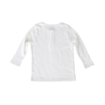Halo Henley T-Shirt - White Long Sleeve T-shirt Peggy 
