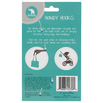 Handy Hooks - Black Pram Hooks All 4 Ella 