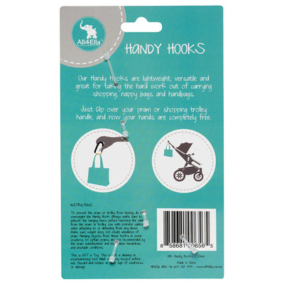 Handy Hooks - Silver Pram Hooks All 4 Ella 