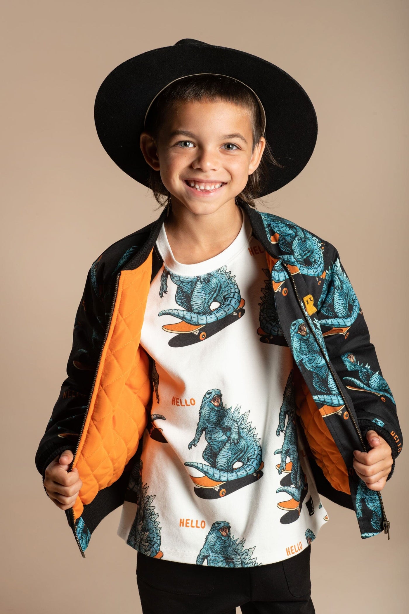 Hello Dino Bomber Jacket Jacket Rock Your Baby 