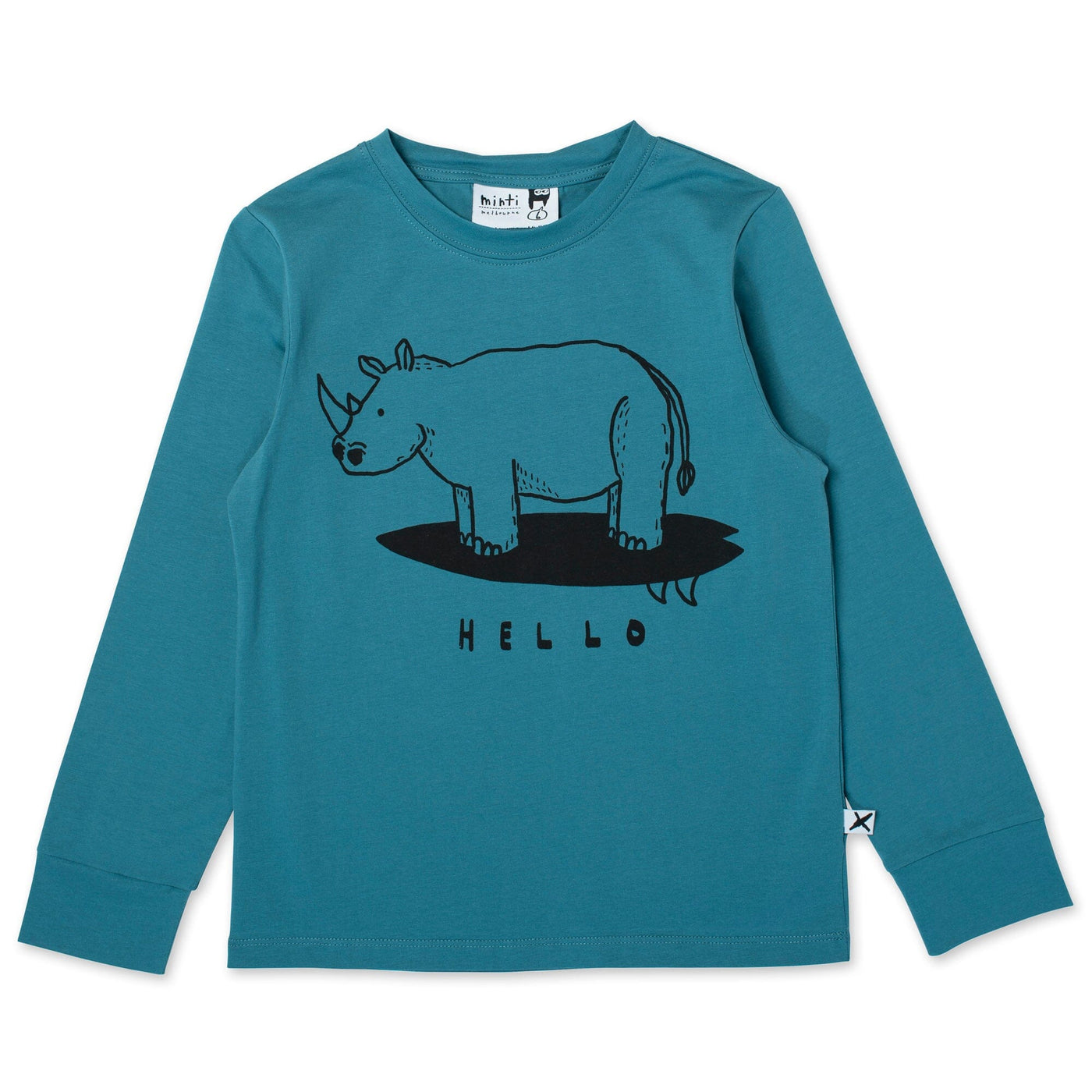 Hello Goodbye Animal Surfers Tee - Forest Long Sleeve T-Shirt Minti 