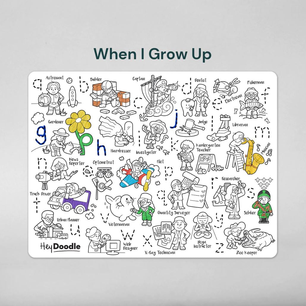 HeyDoodle Mat ABC - When I Grow Up Activity & Craft HeyDoodle 