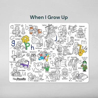 HeyDoodle Mat ABC - When I Grow Up Activity & Craft HeyDoodle 