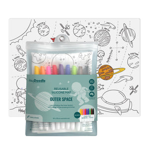 HeyDoodle - Classic Colouring & Doodle Mat | Outer Space