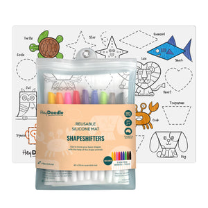 HeyDoodle - Classic Colouring & Doodle Mat | Shape Shifters