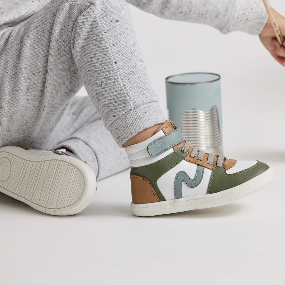Hi-Top - Khaki Mix Sneakers Pretty Brave 