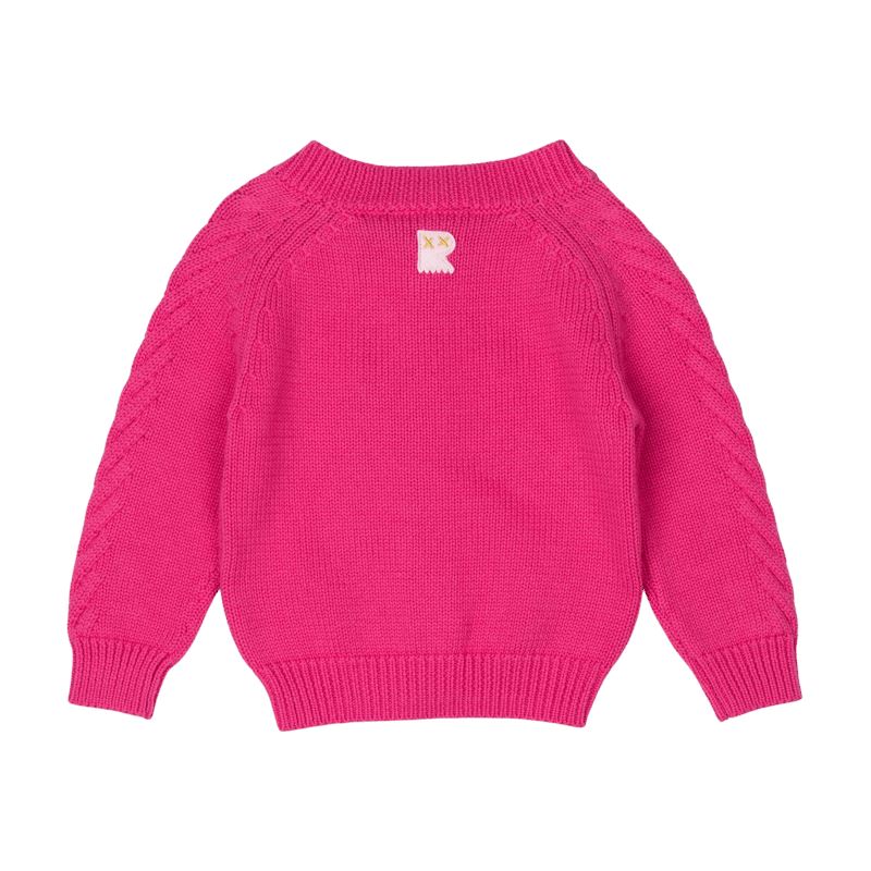 Hot Pink Baby Knit Cardigan Cardigan Rock Your Baby 