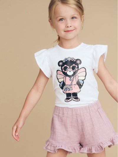 Huxbaby Fairy Bear Frill T-Shirt HB219S23 Short Sleeve T-Shirt Huxbaby 