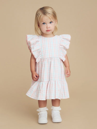 Huxbaby Jewel Check Dress HB115S23 Sleeveless Dress Huxbaby 