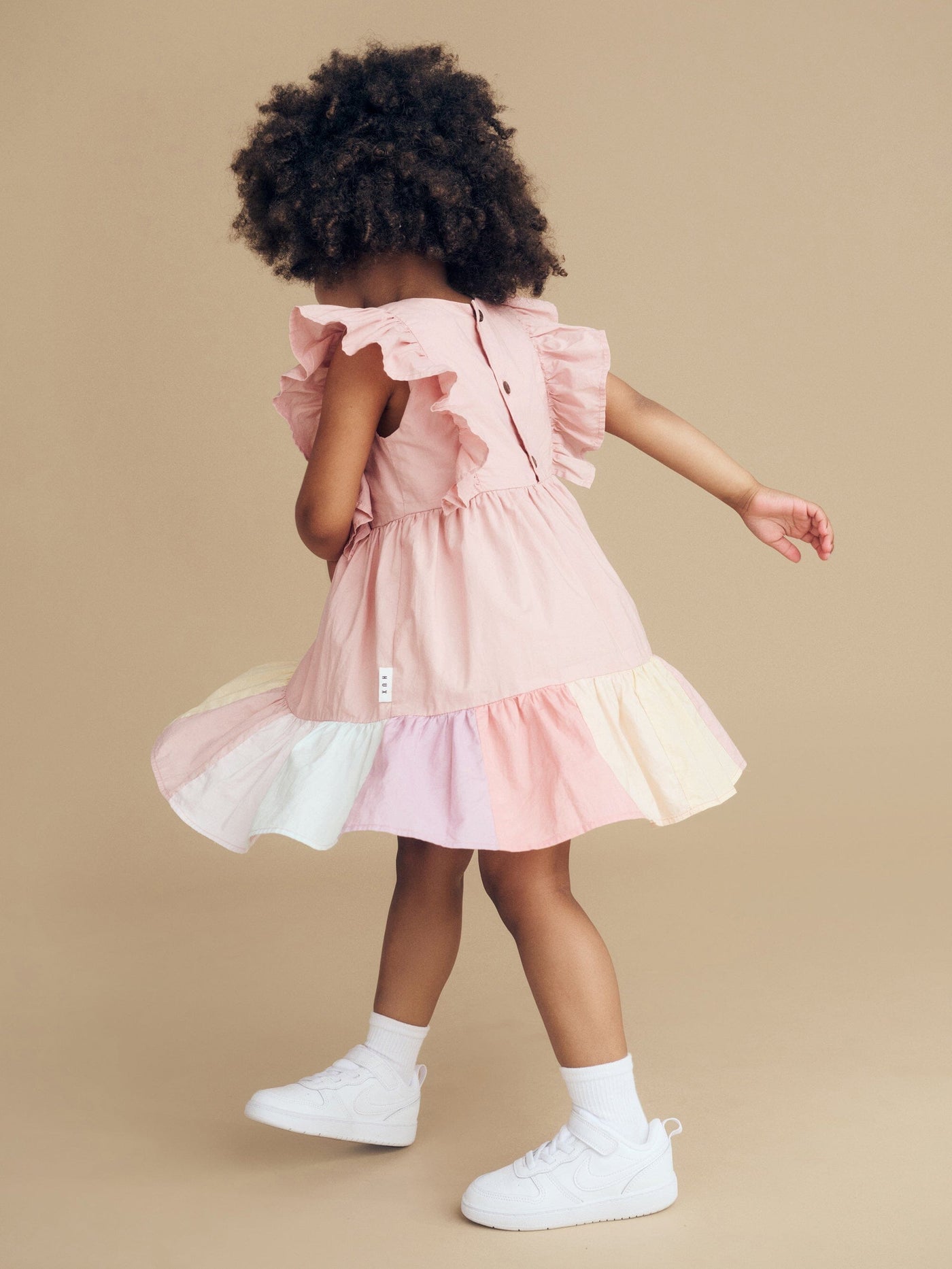 Huxbaby Riley Rainbow Hem Dress HB114S23 Sleeveless Dress Huxbaby 