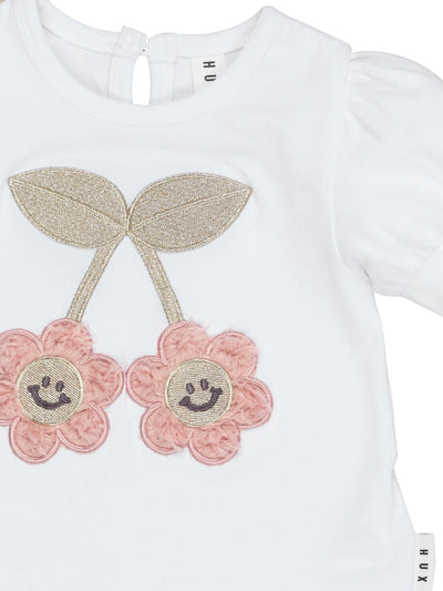 Huxbaby Smile Flower Puff T-Shirt HB227S23 Short Sleeve T-Shirt Huxbaby 