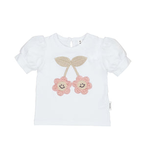 Huxbaby - Smile Flower Puff T-Shirt - HB227S23