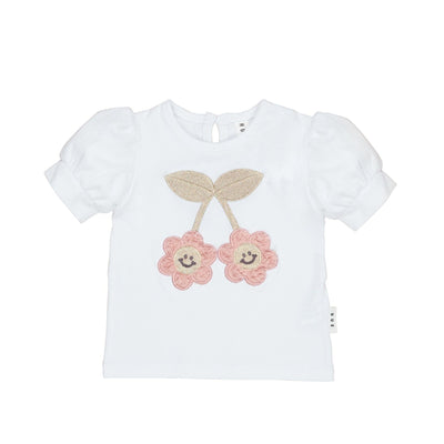 Huxbaby Smile Flower Puff T-Shirt HB227S23 Short Sleeve T-Shirt Huxbaby 