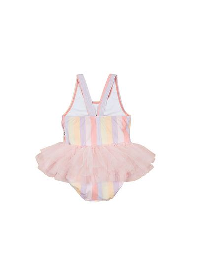 Huxbaby Sunset Stripe Ballet Swimsuit HB729S23 One-Piece Swimsuit Huxbaby 