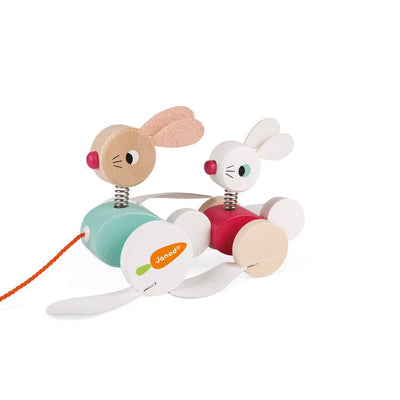 Janod Pull-along Rabbits Sensory Toy Janod 