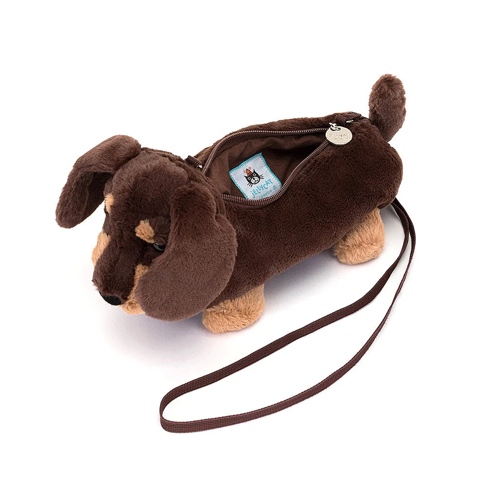 Jellycat Otto Sausage Dog Bag Soft Toy Jellycat 