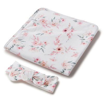 Jersey Wrap and Topknot Set - Camille Swaddles & Wraps Snuggle Hunny Kids 