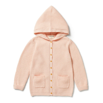 Knitted Button Jacket - Blush Jacket Wilson & Frenchy 