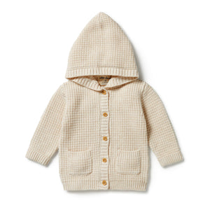 Wilson & Frenchy - Knitted Button Jacket Sand Melange