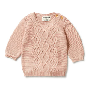 Wilson & Frenchy - Knitted Cable Jumper Rose