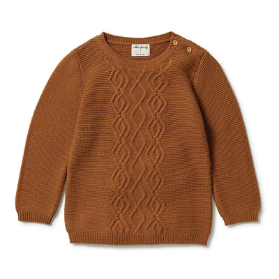 Knitted Cable Jumper - Spice Knitted Jumper Wilson & Frenchy 