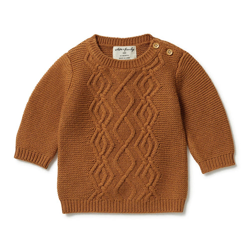 Wilson & Frenchy Knitted Cable Jumper - Spice