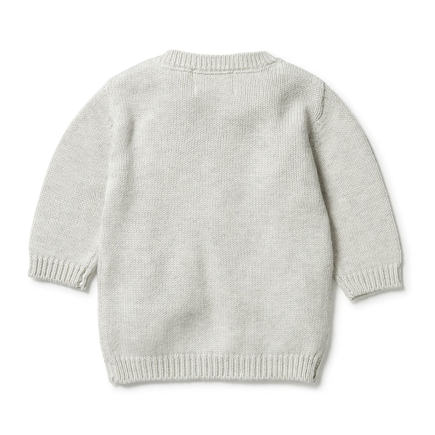 Knitted Mini Cable Jumper - Grey Melange Knitted Jumper Wilson & Frenchy 