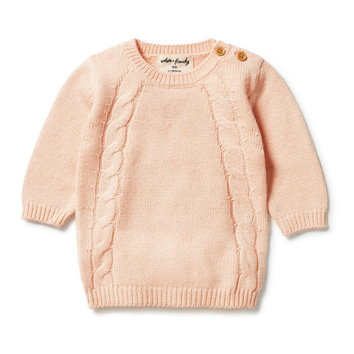 Wilson & Frenchy Knitted Mini Cable Jumper - Shell