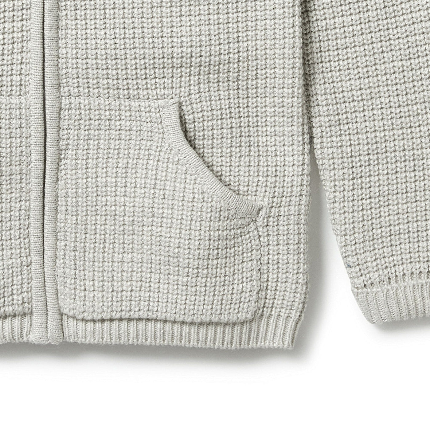 Knitted Zipped Jacket - Grey Melange Jacket Wilson & Frenchy 