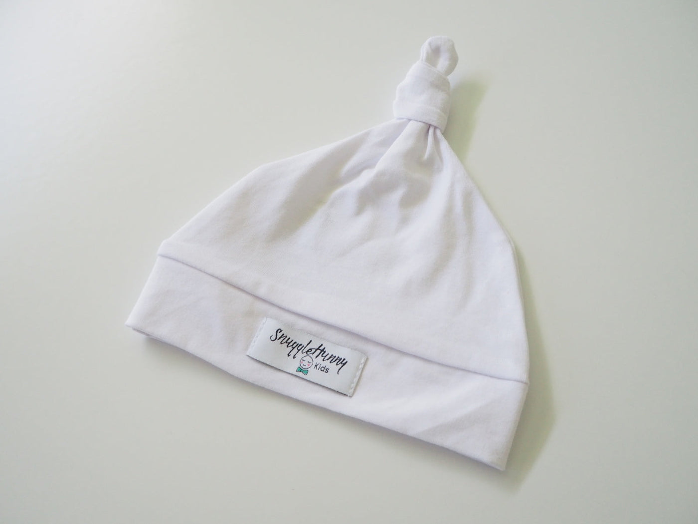 Knotted Beanie - White Beanie Snuggle Hunny Kids 