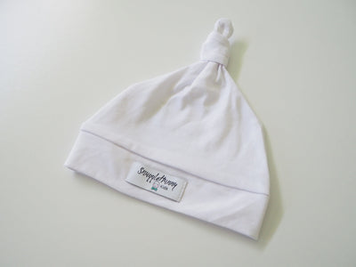 Knotted Beanie - White Beanie Snuggle Hunny Kids 