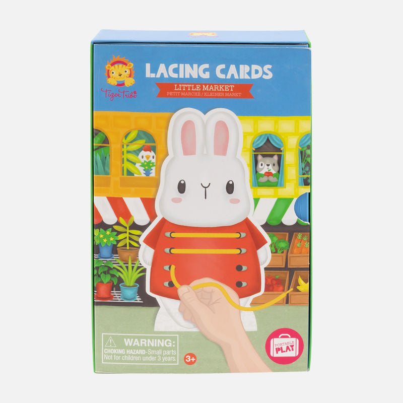 Lacing Cards Set - Little Market Educational Toy Tiger Tribe 