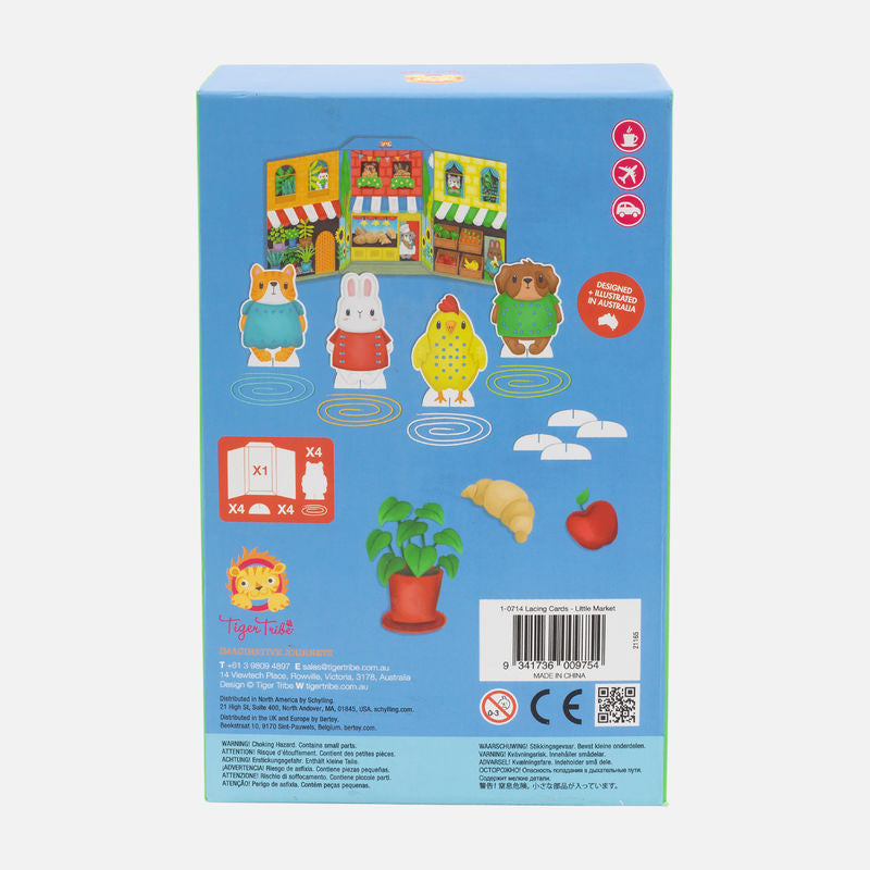 Lacing Cards Set - Little Market Educational Toy Tiger Tribe 