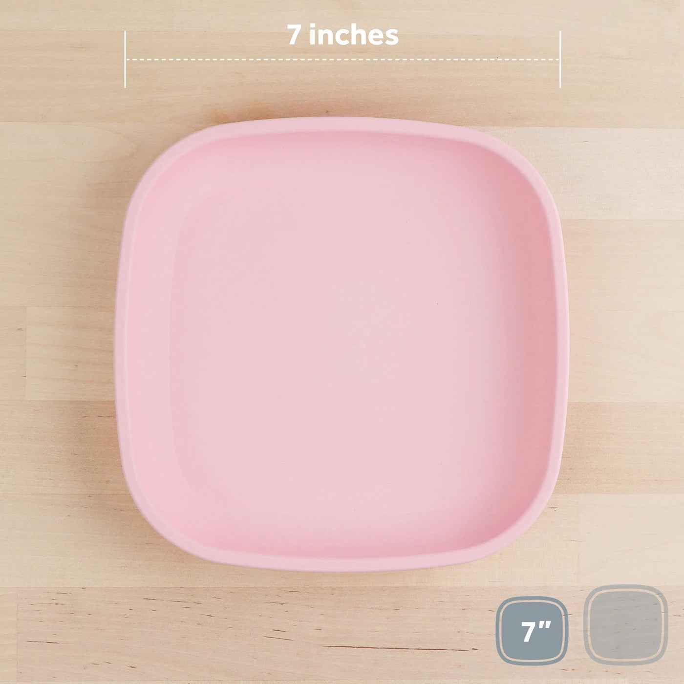 Large Flat Plate Feeding Re-Play Ice Pink 