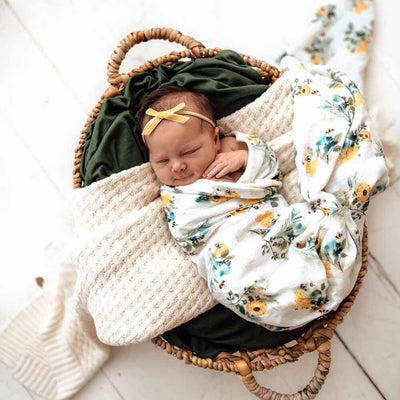 LIMITED EDITION Organic Muslin Wrap - Garden Bee Swaddles & Wraps Snuggle Hunny Kids 