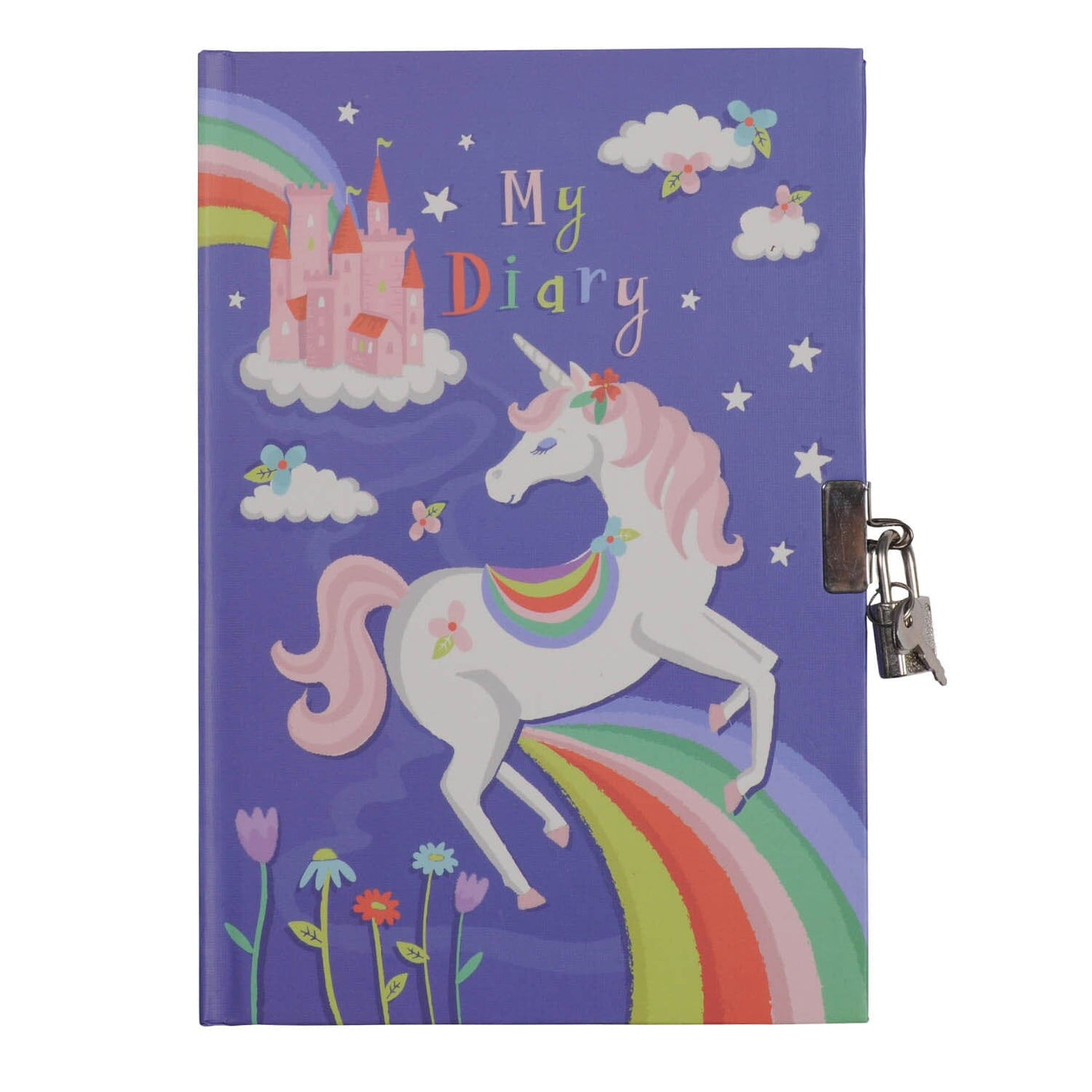 Lockable Diary - Unicorn Rainbows Arts & Crafts Tiger Tribe 