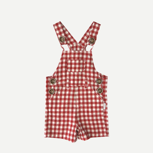 Love Henry Baby Ned Dungaree - Red Check