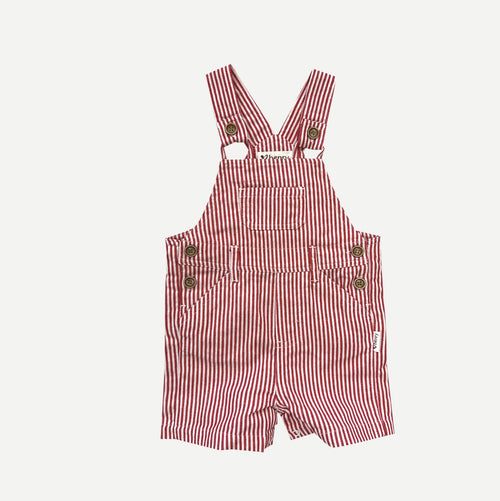 Love Henry - Baby Roy Dungaree Red Pinstripe