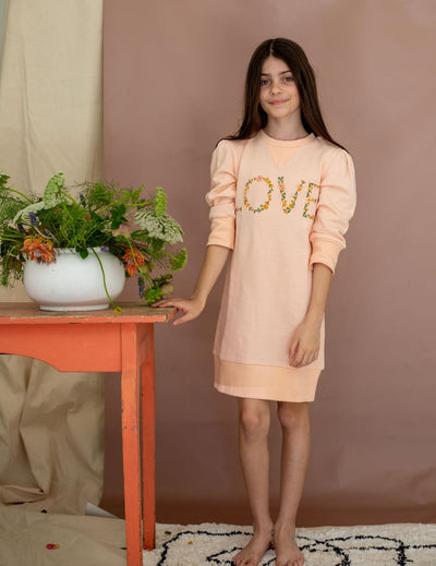 Luna Dress - Peach Puree Love Long Sleeve Dress Bella & Lace 