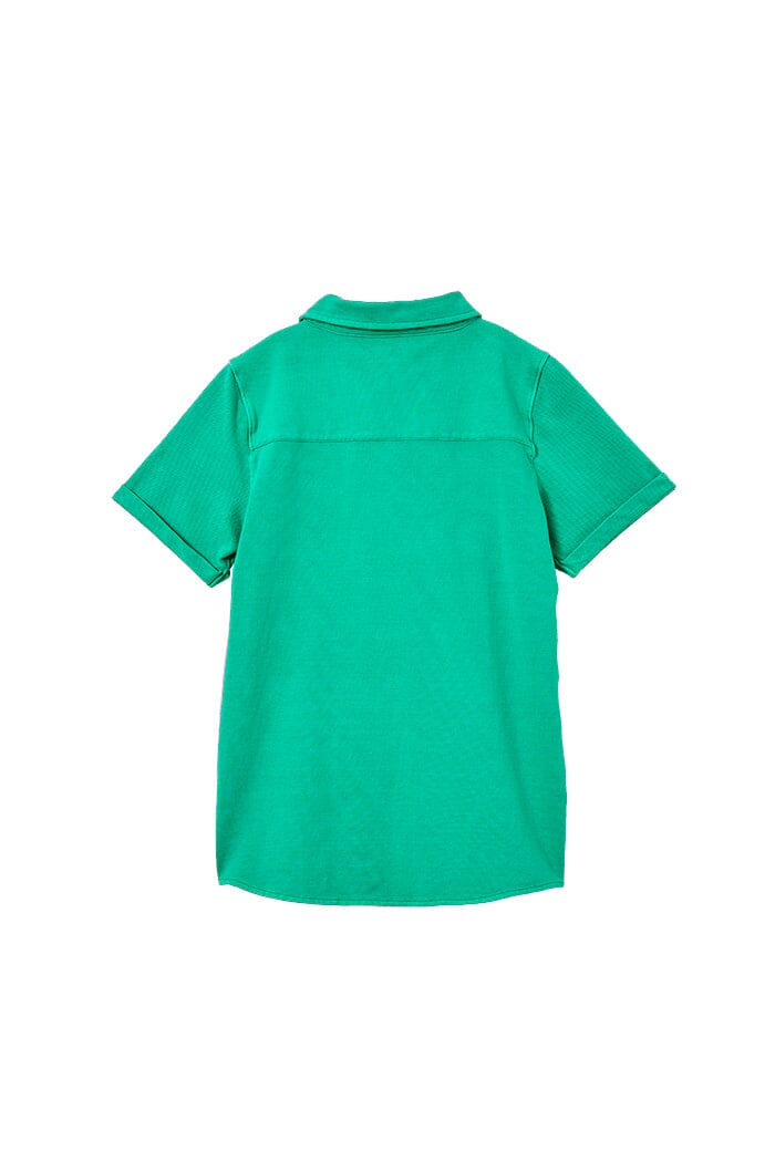 Milky Apple Green Pique Shirt Short Sleeve Shirt Milky 