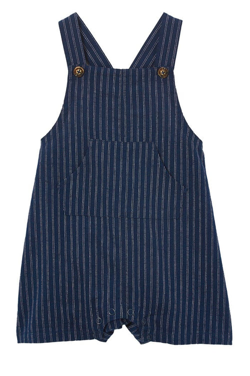 Milky - Navy Stripe Linen Overall