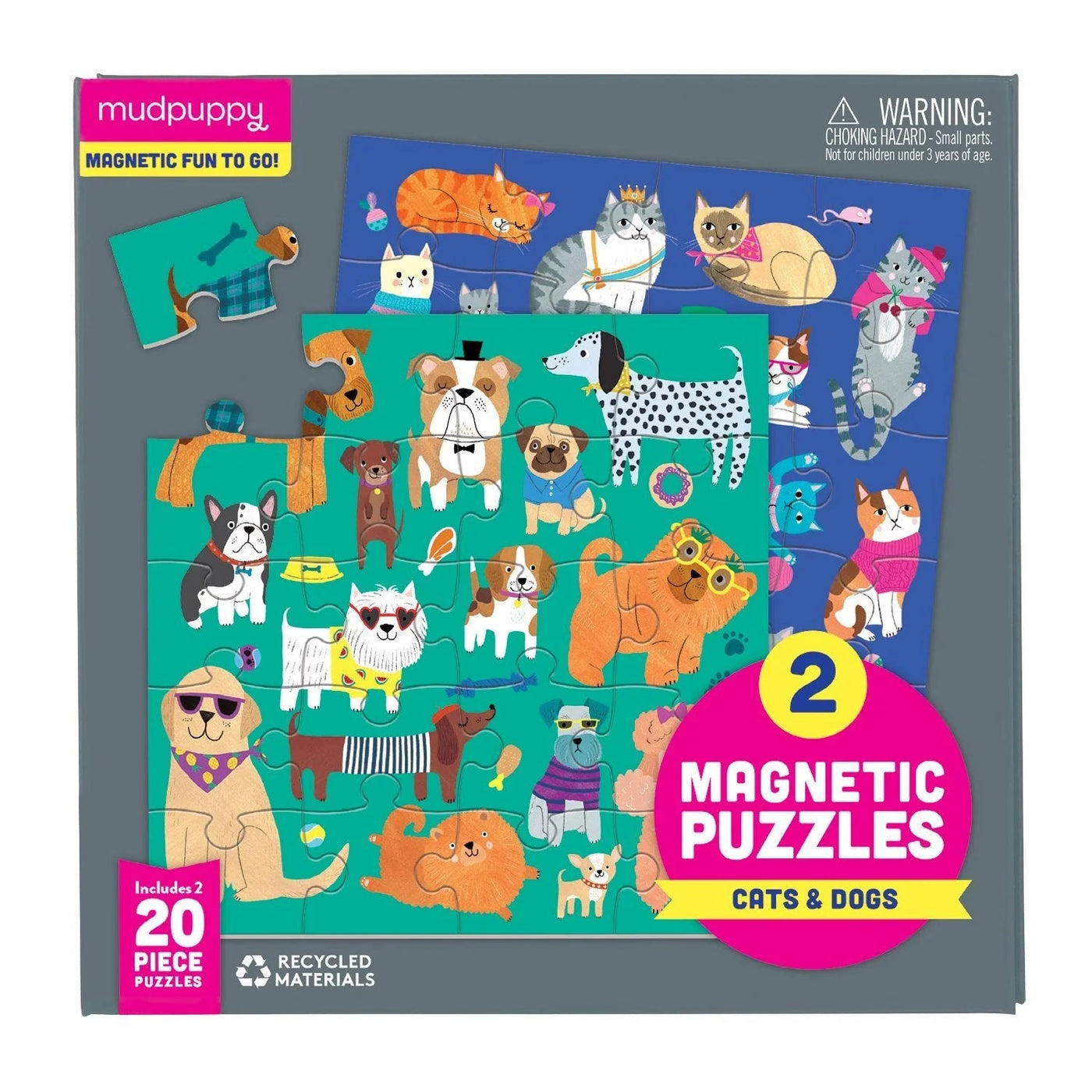 Mudpuppy Magnetic Puzzle - Cats & Dogs Puzzle Mudpuppy 